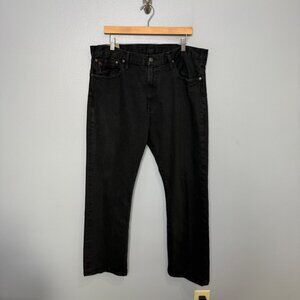 POLO RALPH LAUREN men's relaxed classic jeans in hudson black size  36 x 30
